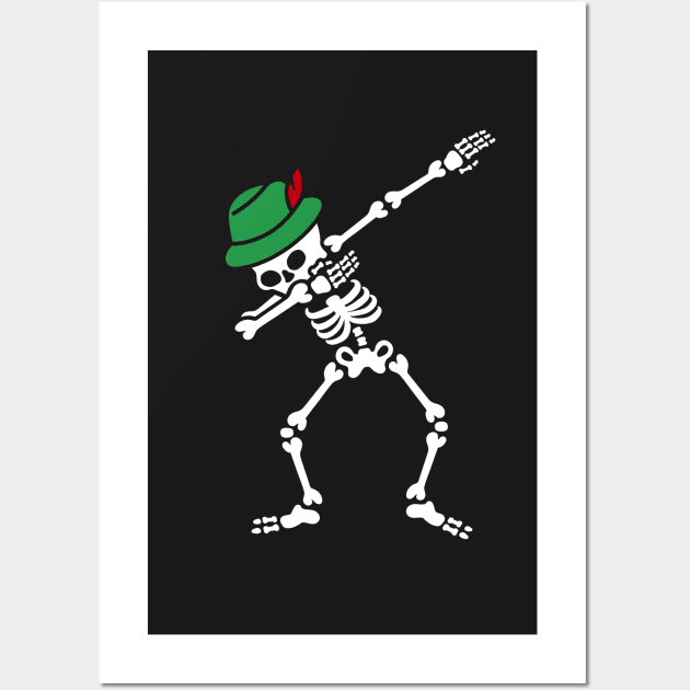 Dab Skeleton Oktoberfest Hat Wall Art by LaundryFactory